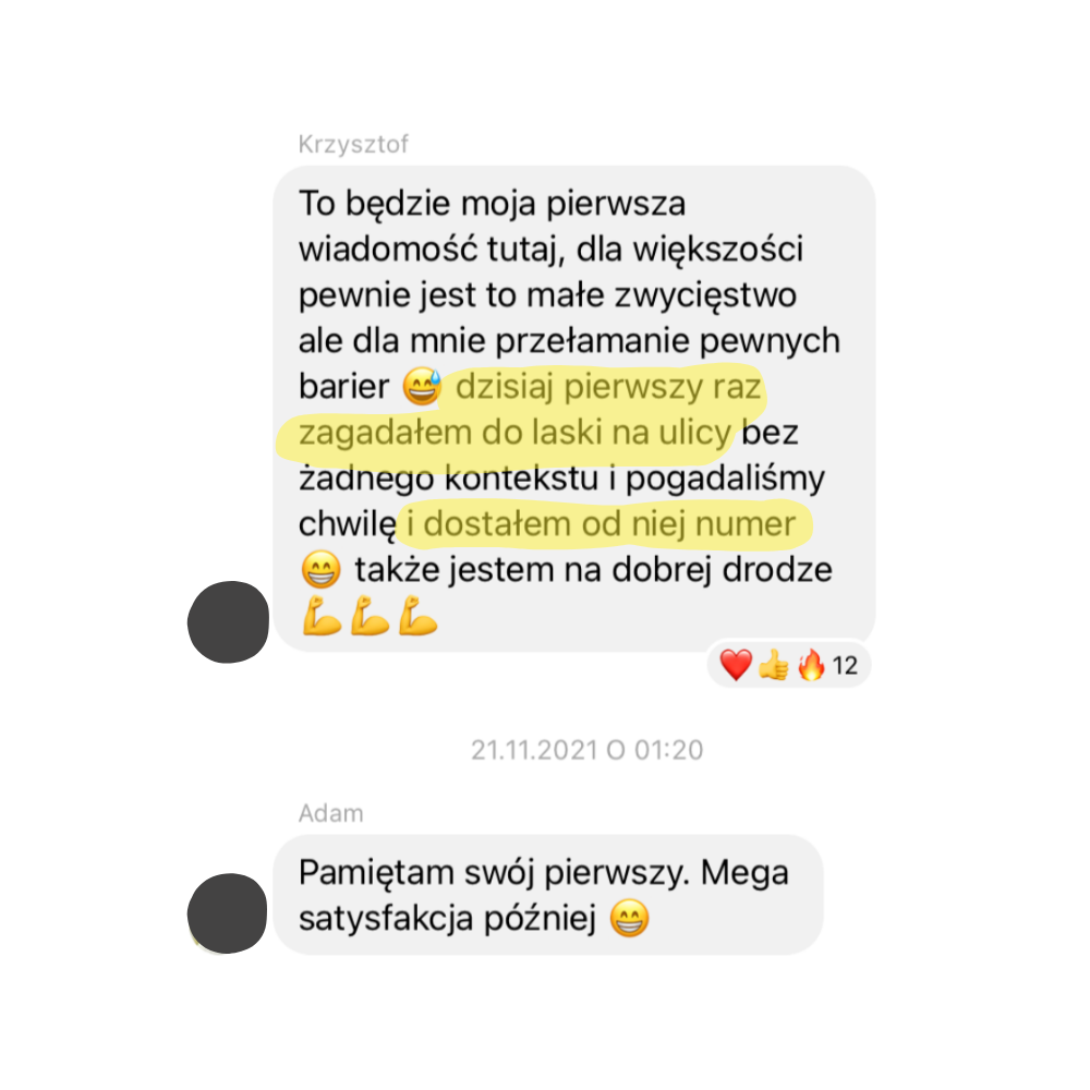 Testimonial Krzysztofa