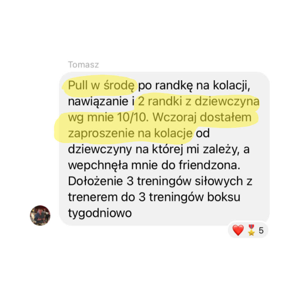 Testimonial Tomasza